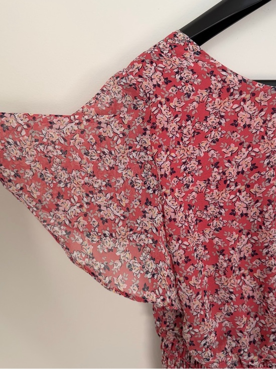 Max Studio Floral Smocked Midi Dress - Size L - Picture 8 of 12